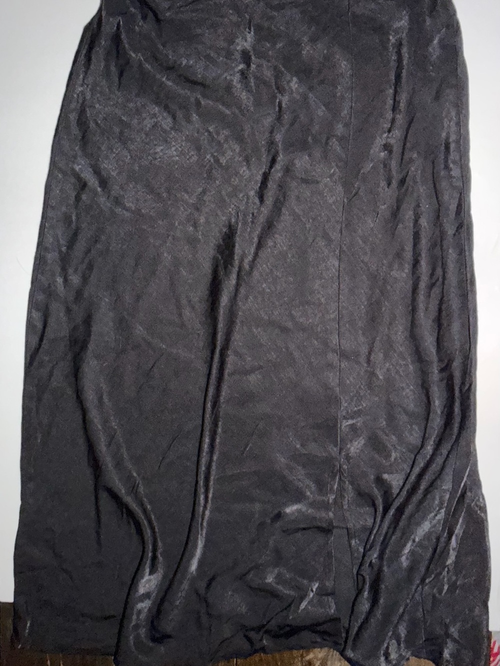 Black Women’s Satin Midi Skirt - Unbranded
